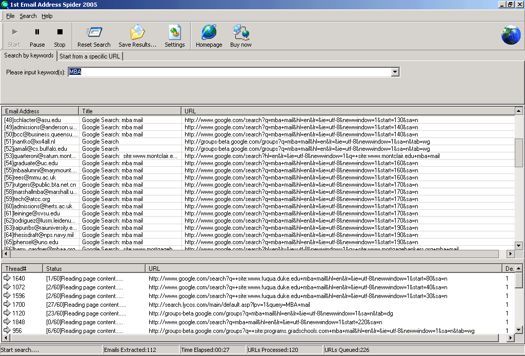 email addresses email addresses
